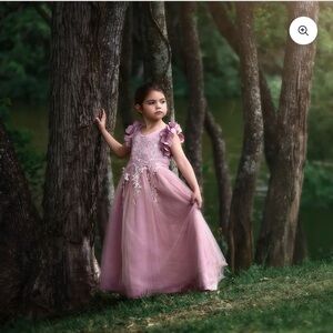 Girls 5y Trish Scully Bianca Gown Rose
